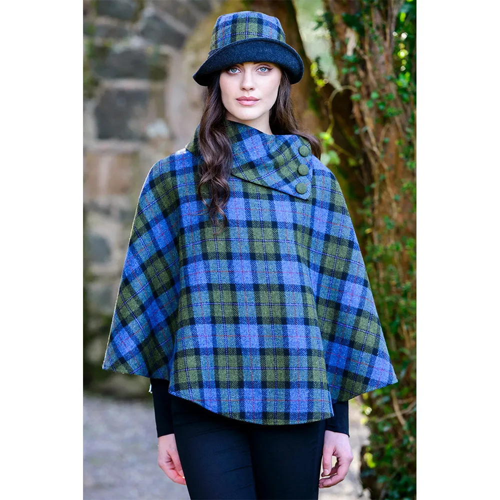 Irish Pure Wool Button Poncho