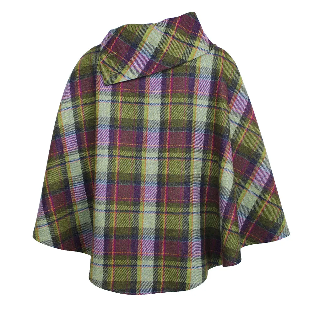 Irish Pure Wool Button Poncho