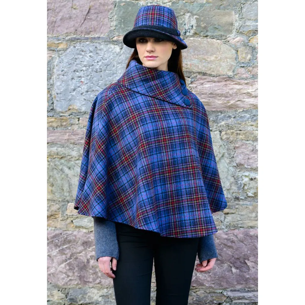 Irish Pure Wool Button Poncho