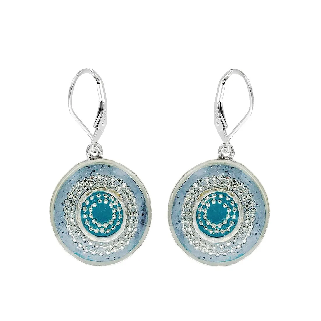 Israeli Tranquil Shades Of Blue Earrings