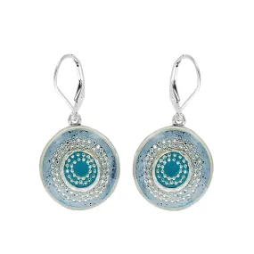 Israeli Tranquil Shades Of Blue Earrings