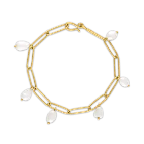 Keshi Pearl Paperlink Bracelet