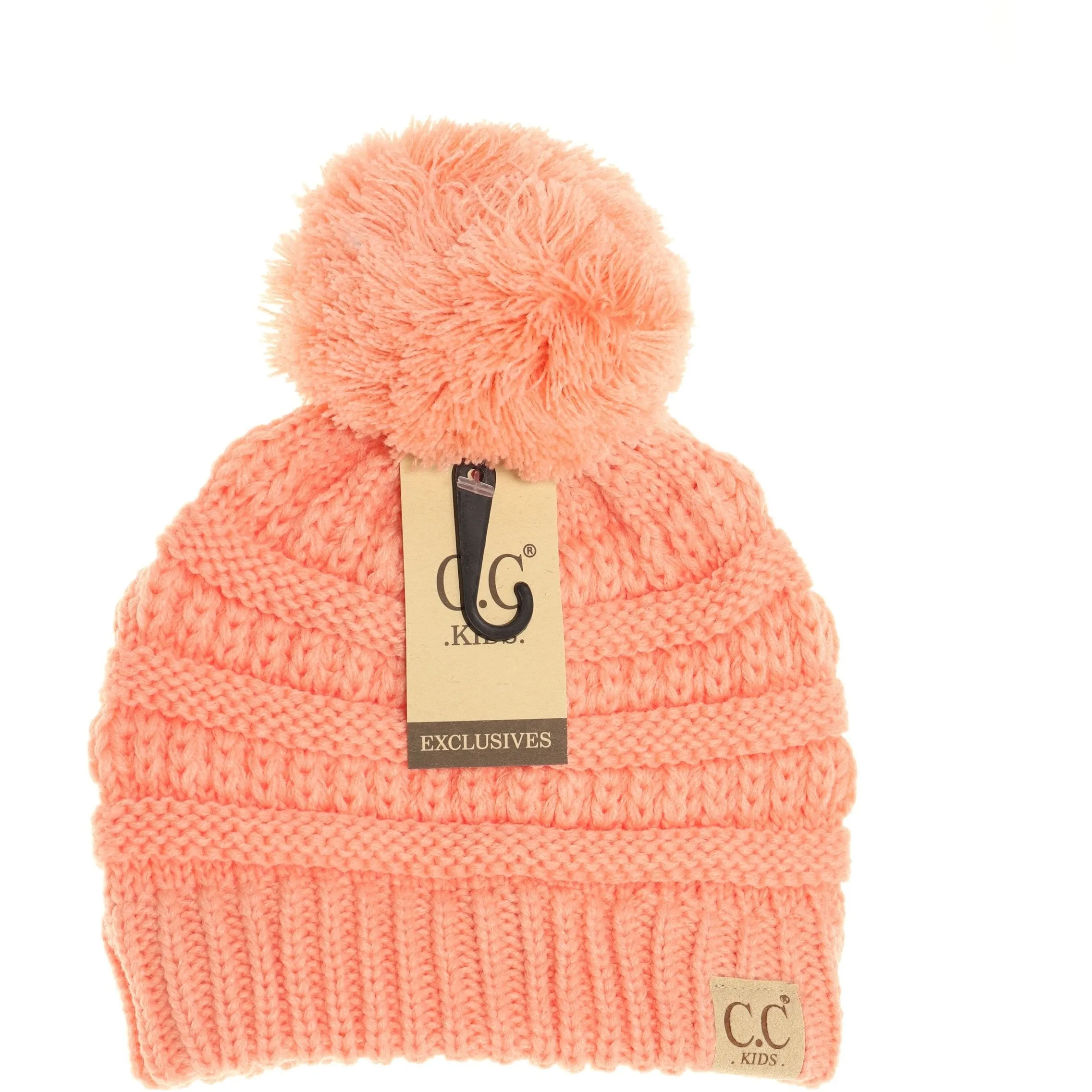 Kid's Solid Pom CC Beanie