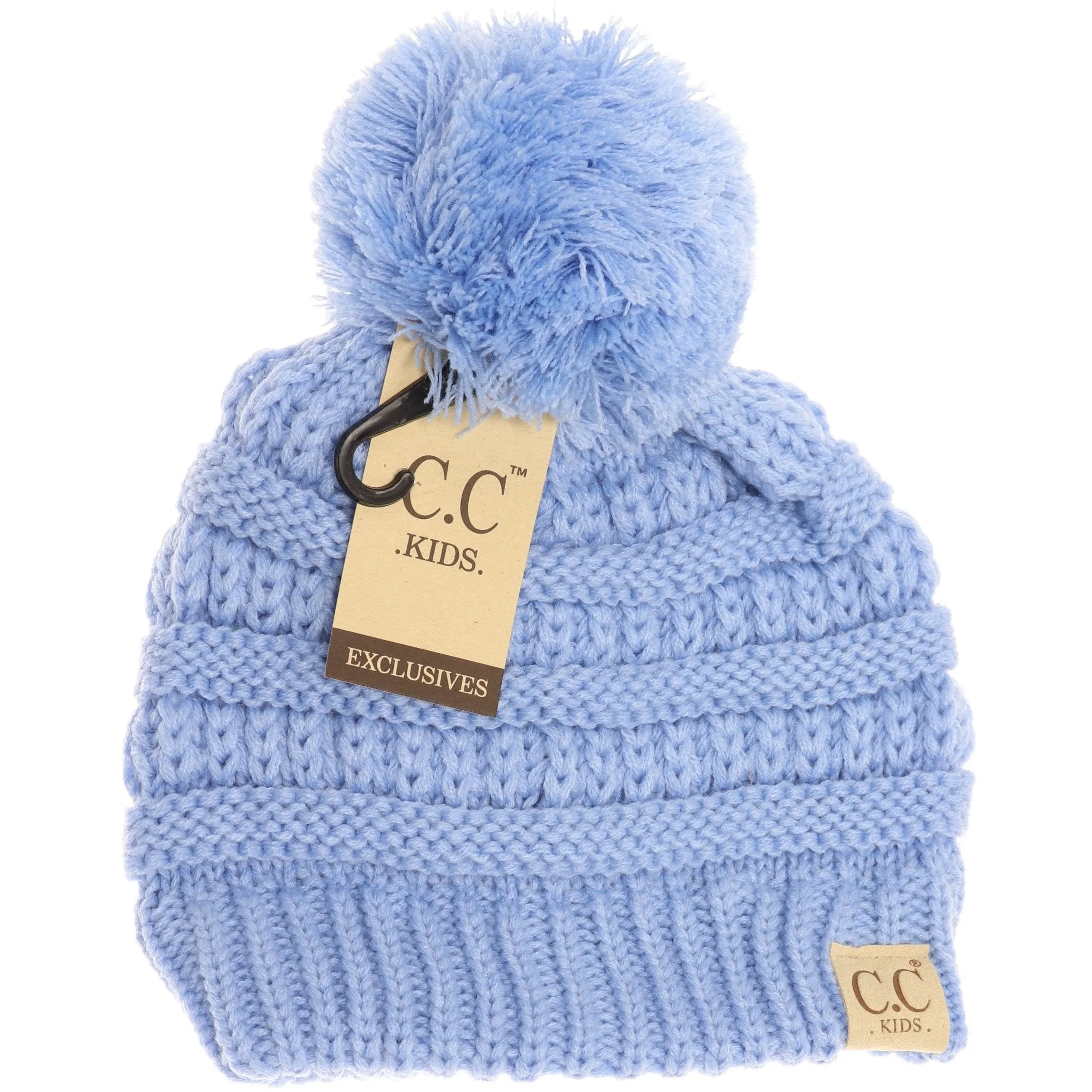 Kid's Solid Pom CC Beanie