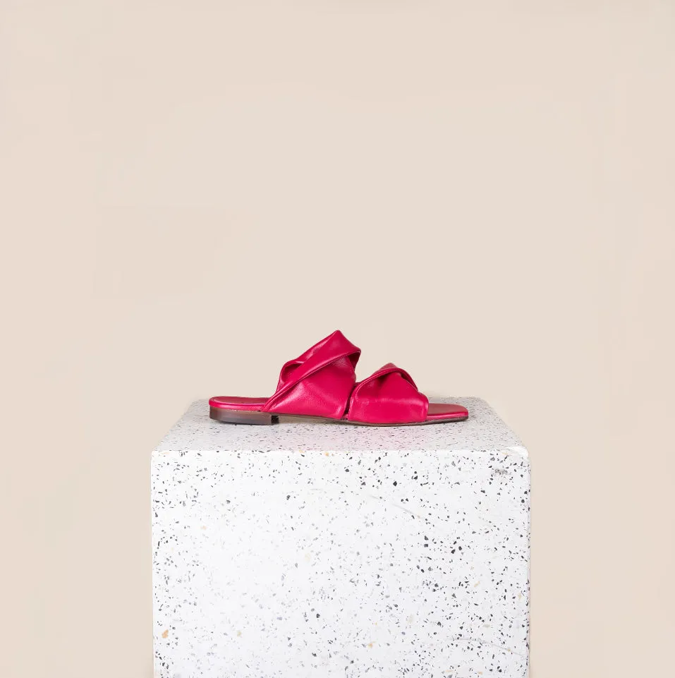 Lido - Fuchsia Nappa Sandals - SAMPLE SALE - FINAL SALE.