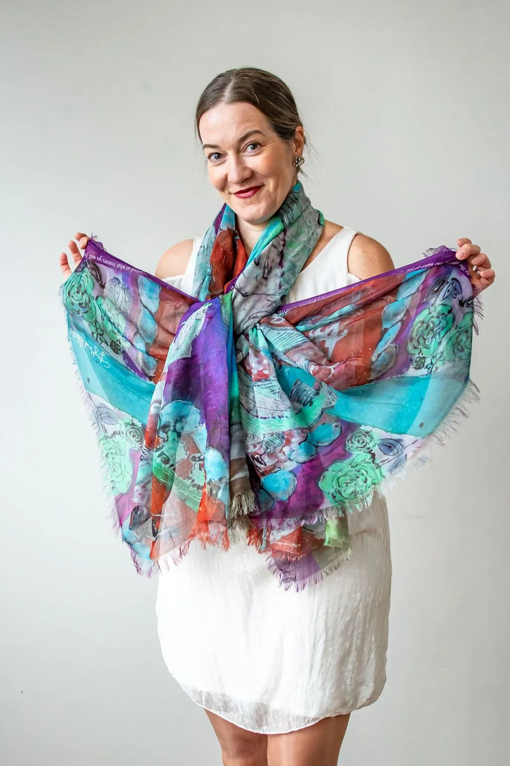 Love's Pure Light "Look at What Is in Your Hand" Silk Shawl - Style D-430