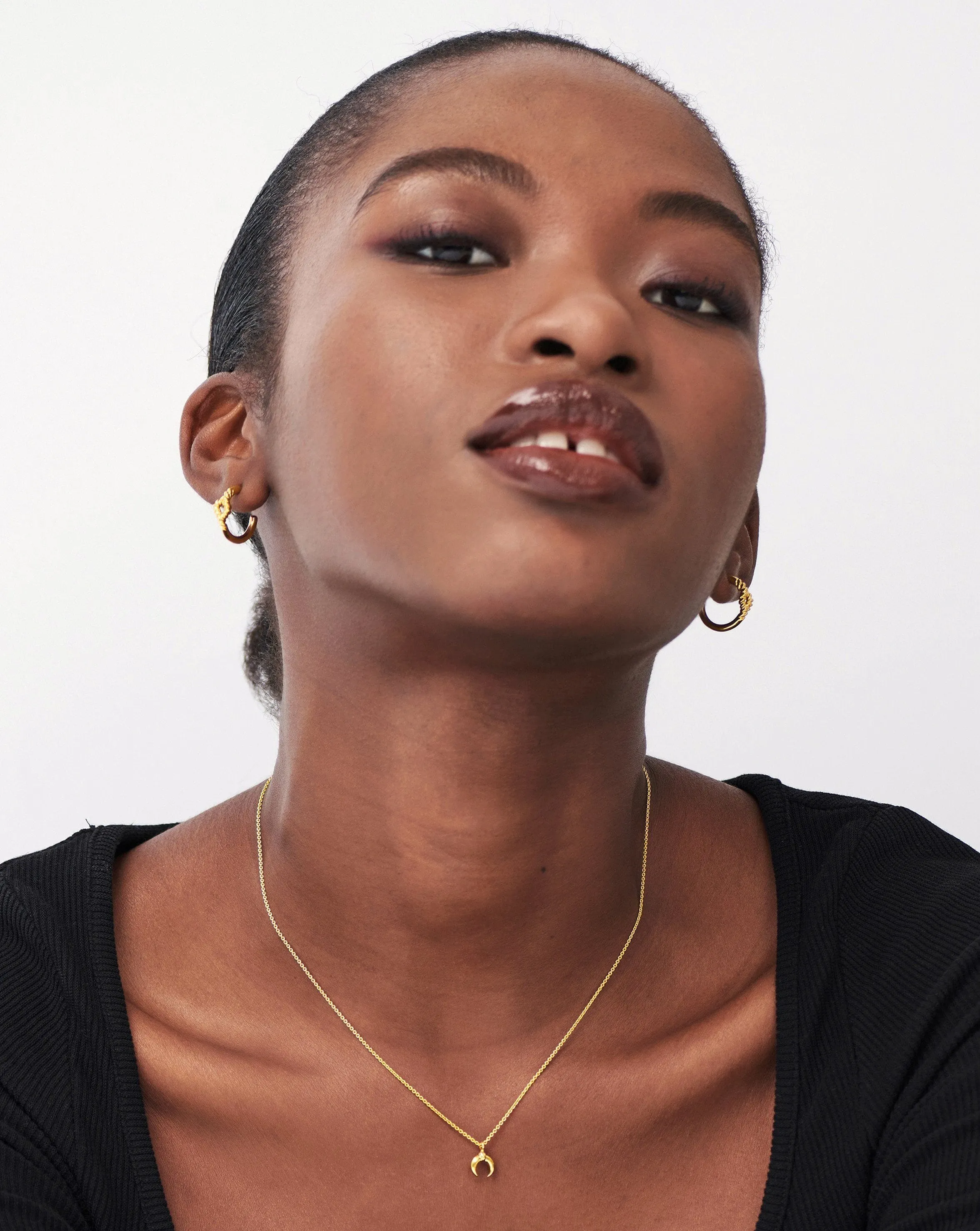 Lucy Williams Tiny Horn Choker | 18ct Gold Plated Vermeil