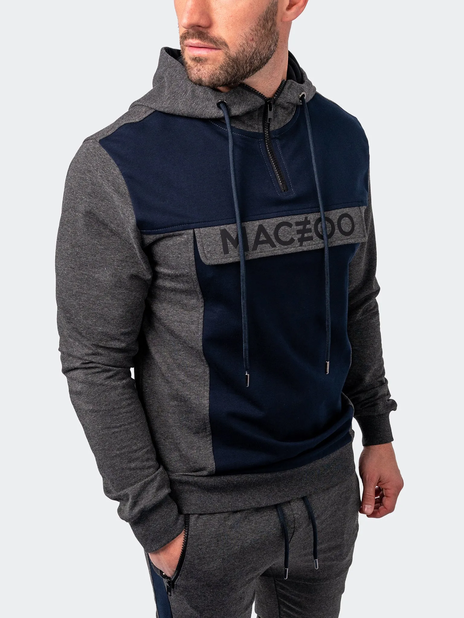 Maceoo Athleisure | Hoodie Square Grey