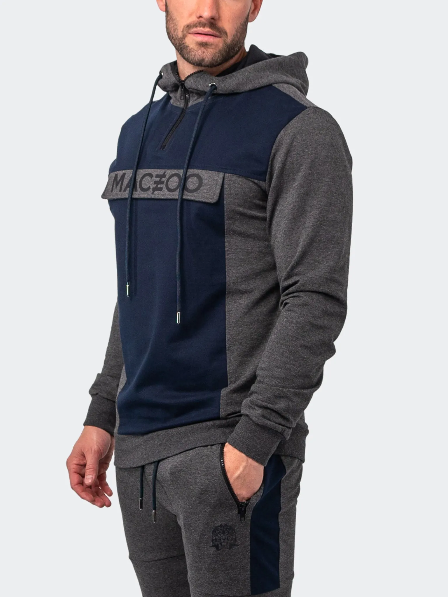 Maceoo Athleisure | Hoodie Square Grey