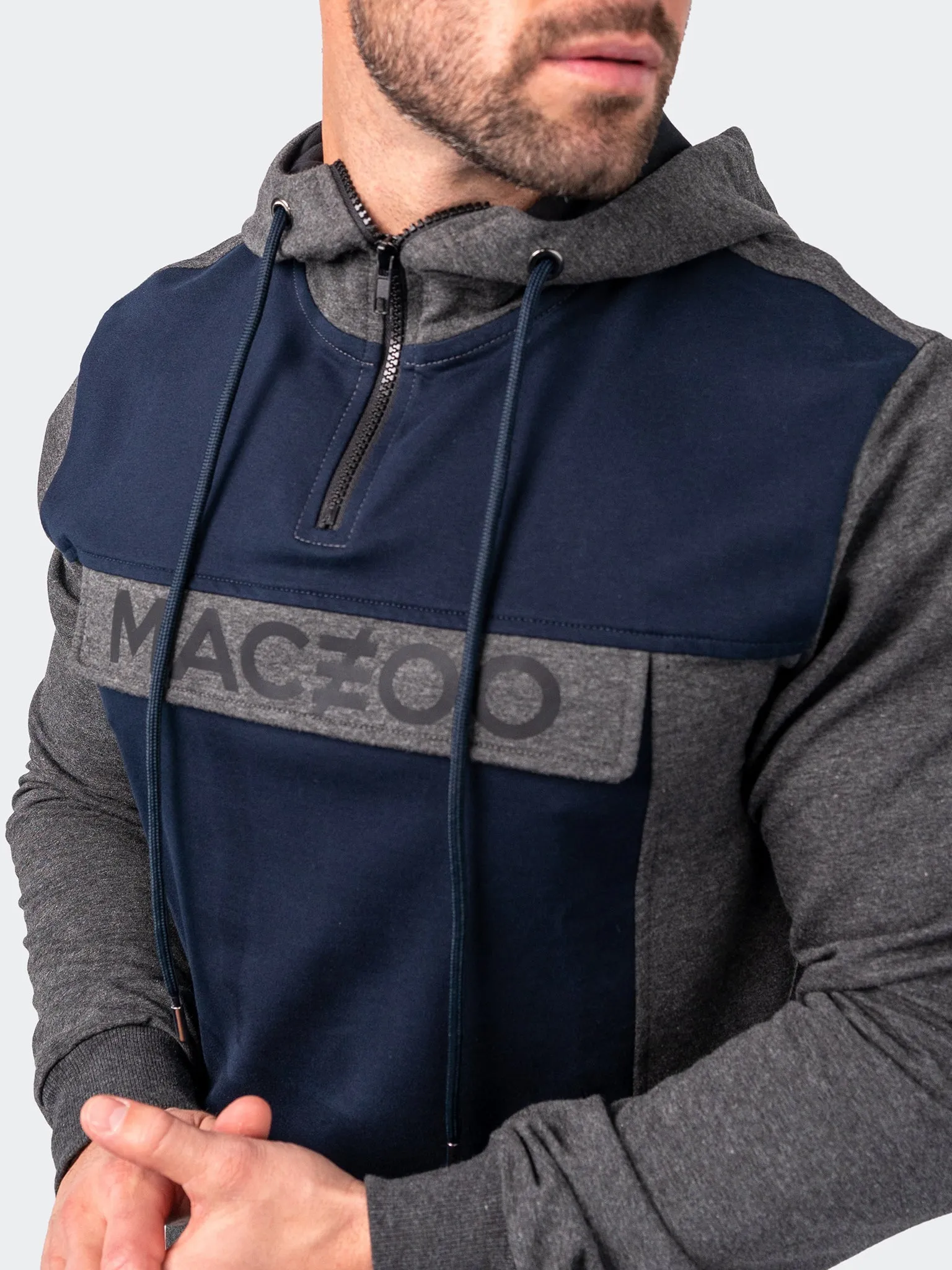 Maceoo Athleisure | Hoodie Square Grey