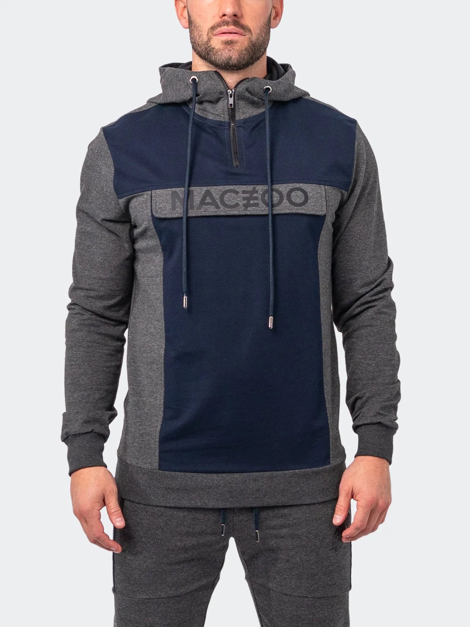 Maceoo Athleisure | Hoodie Square Grey