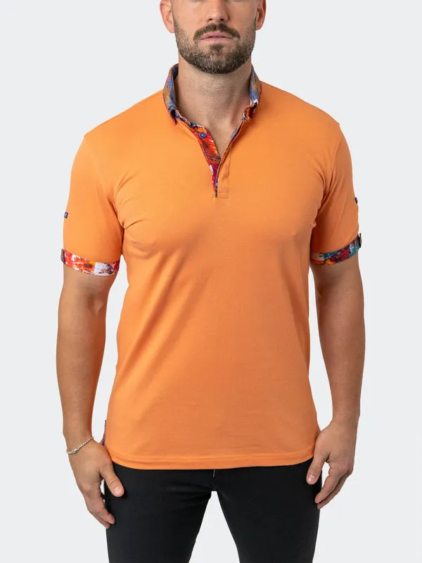 Maceoo Stretch Short-Sleeve Polos | Polo MozartSolid 37 Orange