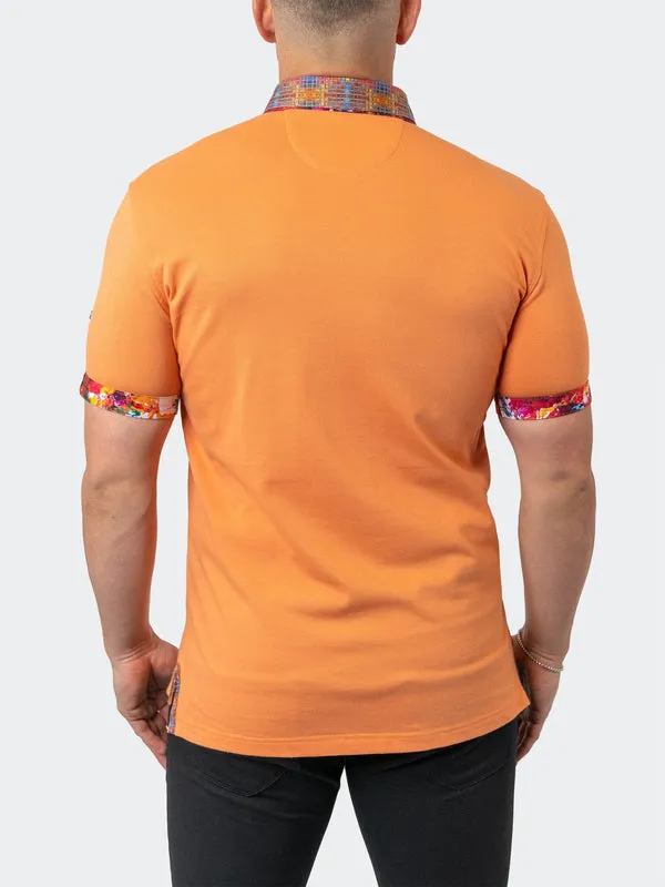 Maceoo Stretch Short-Sleeve Polos | Polo MozartSolid 37 Orange