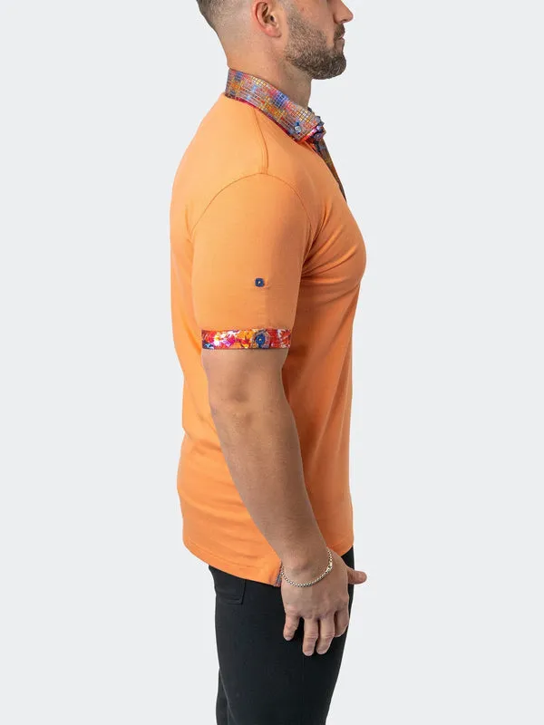 Maceoo Stretch Short-Sleeve Polos | Polo MozartSolid 37 Orange