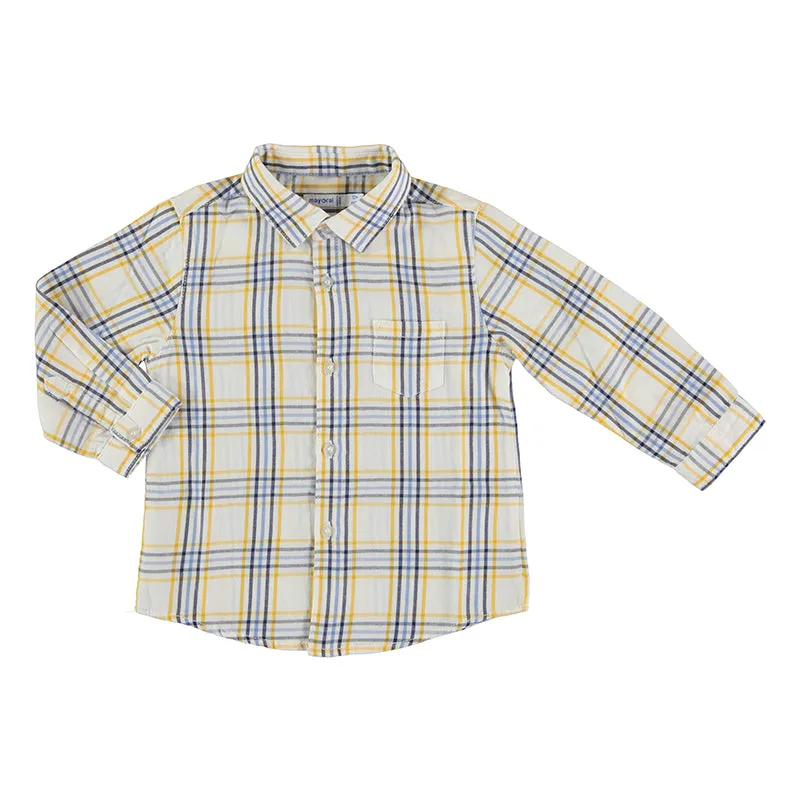 Mayoral Baby L/S Plaid Shirt _Yellow 2161-93