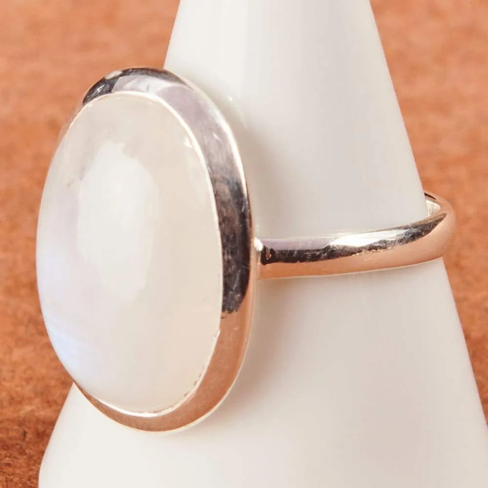 Moonstone Gemstone 925 Sterling Silver Designer Gift Ring Birthstone Ring Unique Ring Wedding Ring