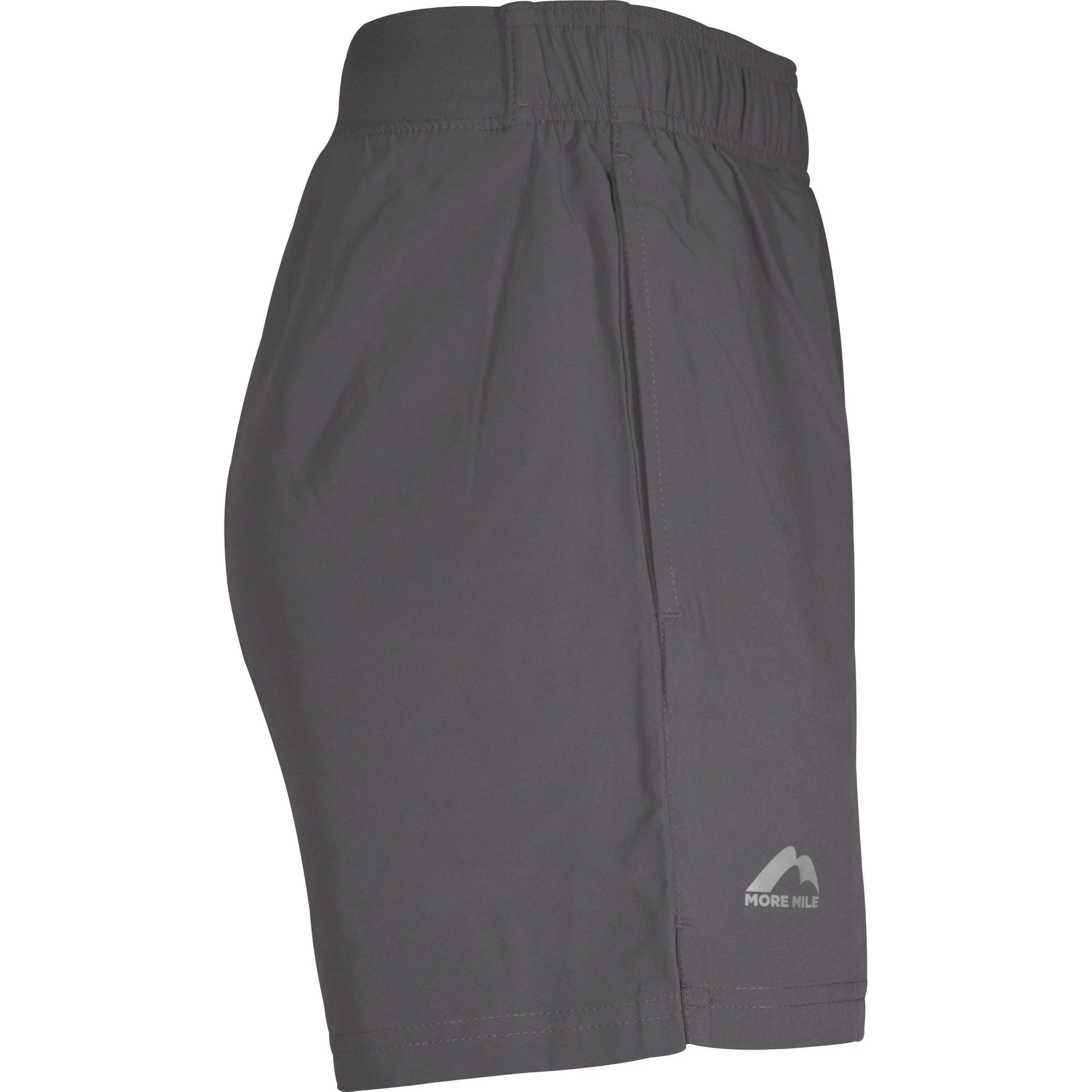 More Mile Active 5 Inch Mens Running Shorts - Grey