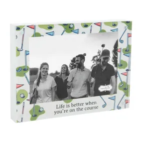 Mud Pie Golf Acrylic Magnetic Block Frame