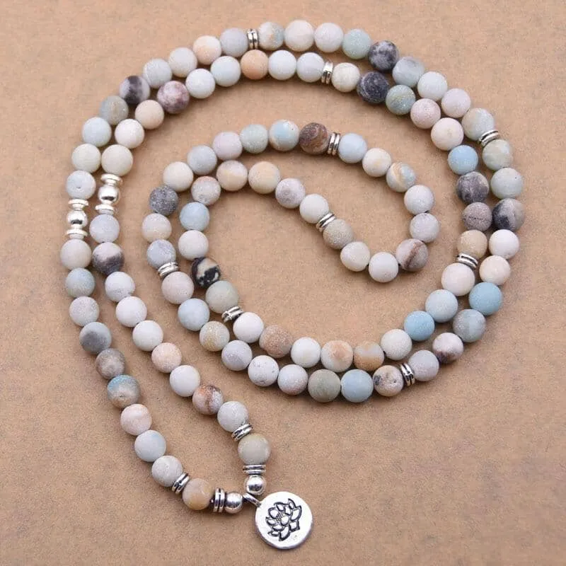 Natural Mala Beads Chakra Bracelet or Necklace