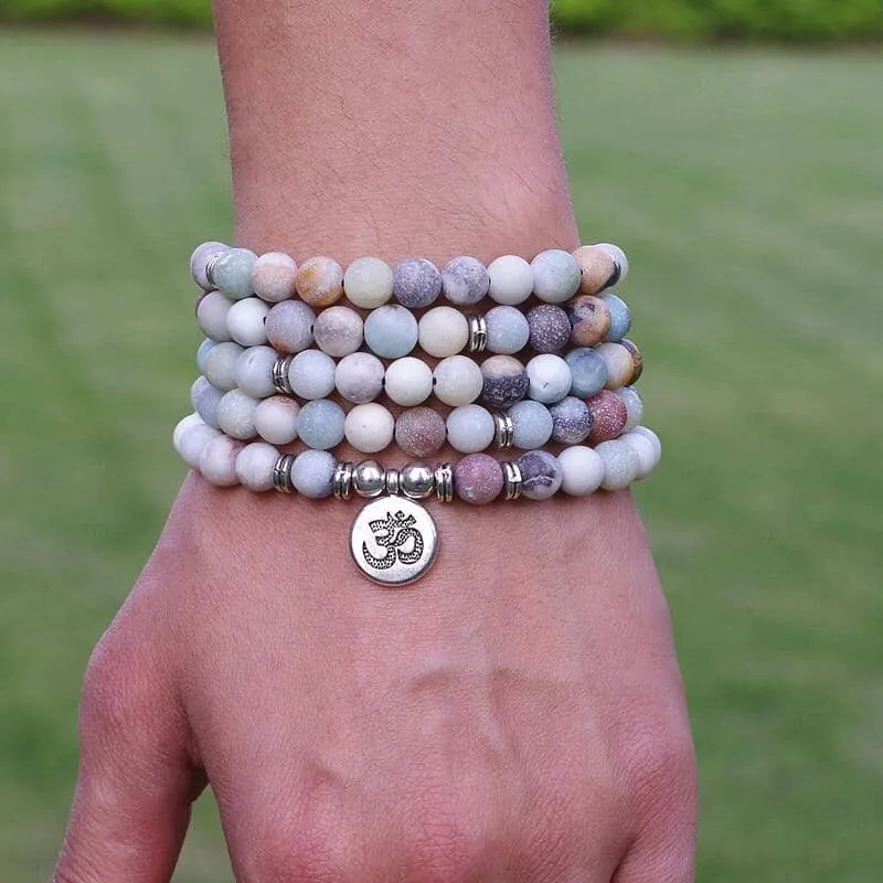 Natural Mala Beads Chakra Bracelet or Necklace