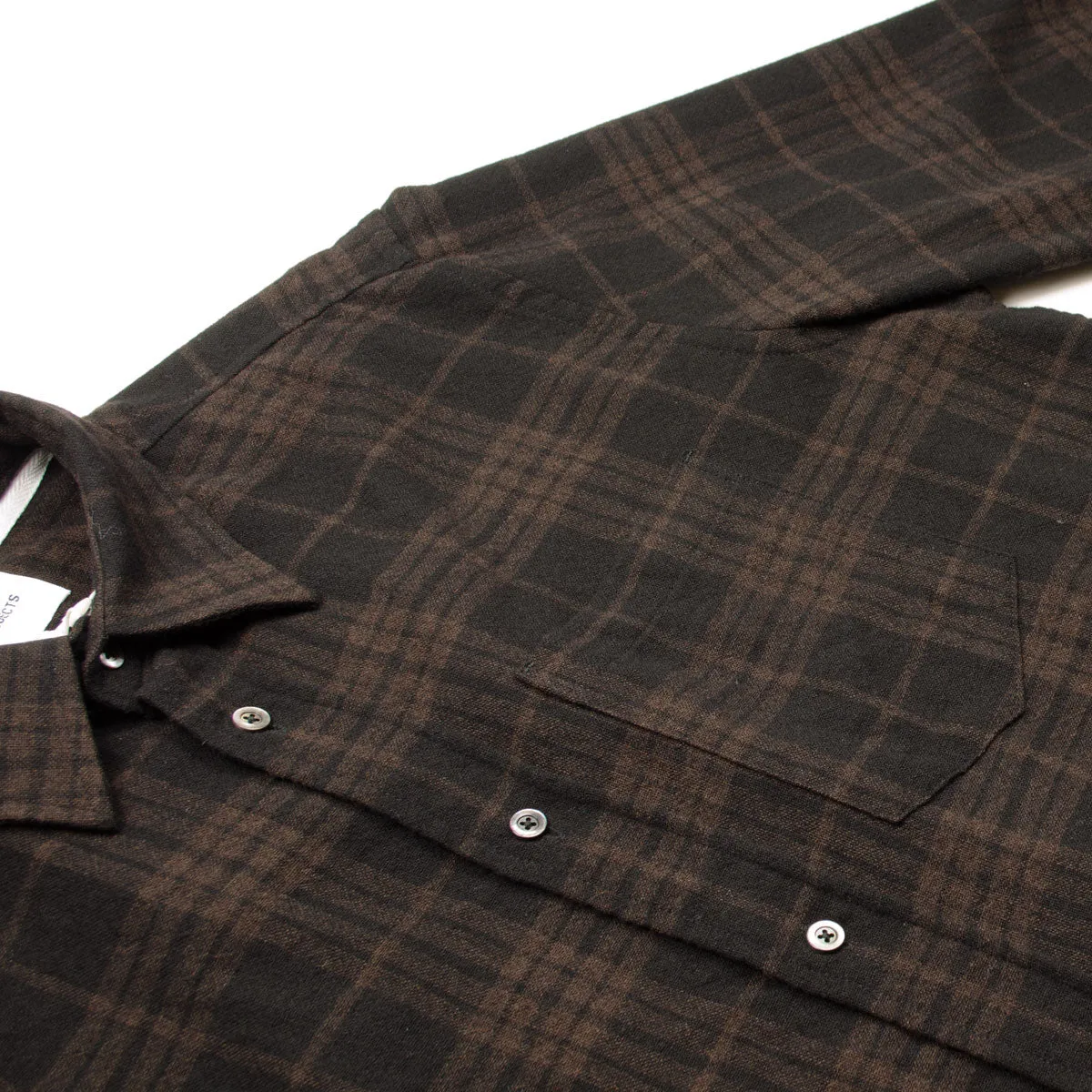 Norse Projects - Algot Relaxed Wool Check Shirt - Espresso