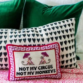 Not My Circus Needlepoint Pillow