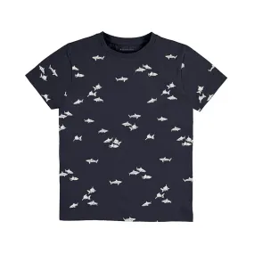 Nukutavake T-Shirt w/Fish Print _Navy 6012-23