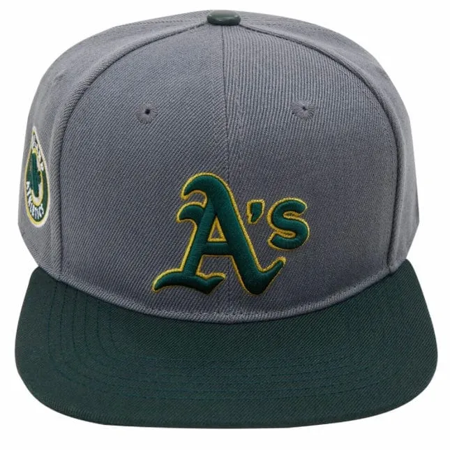 Oakland Athletics Logo Snapback Hat (Gray)