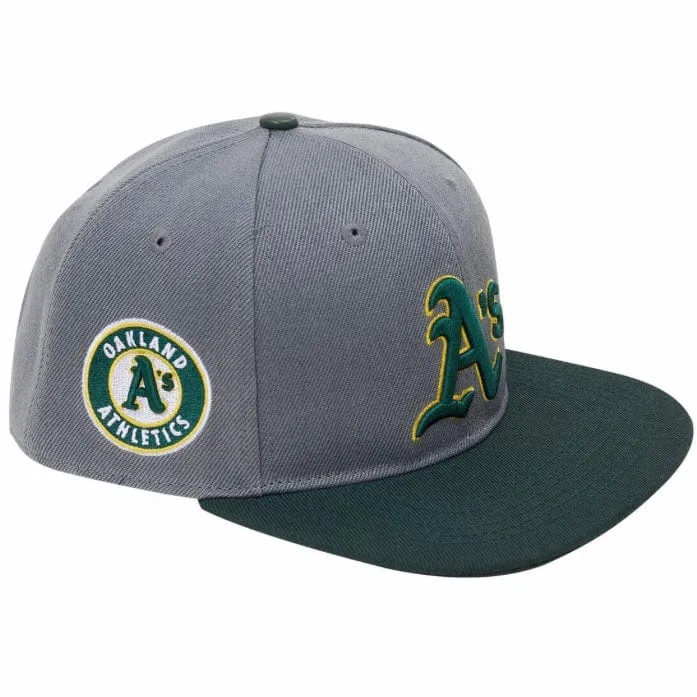 Oakland Athletics Logo Snapback Hat (Gray)