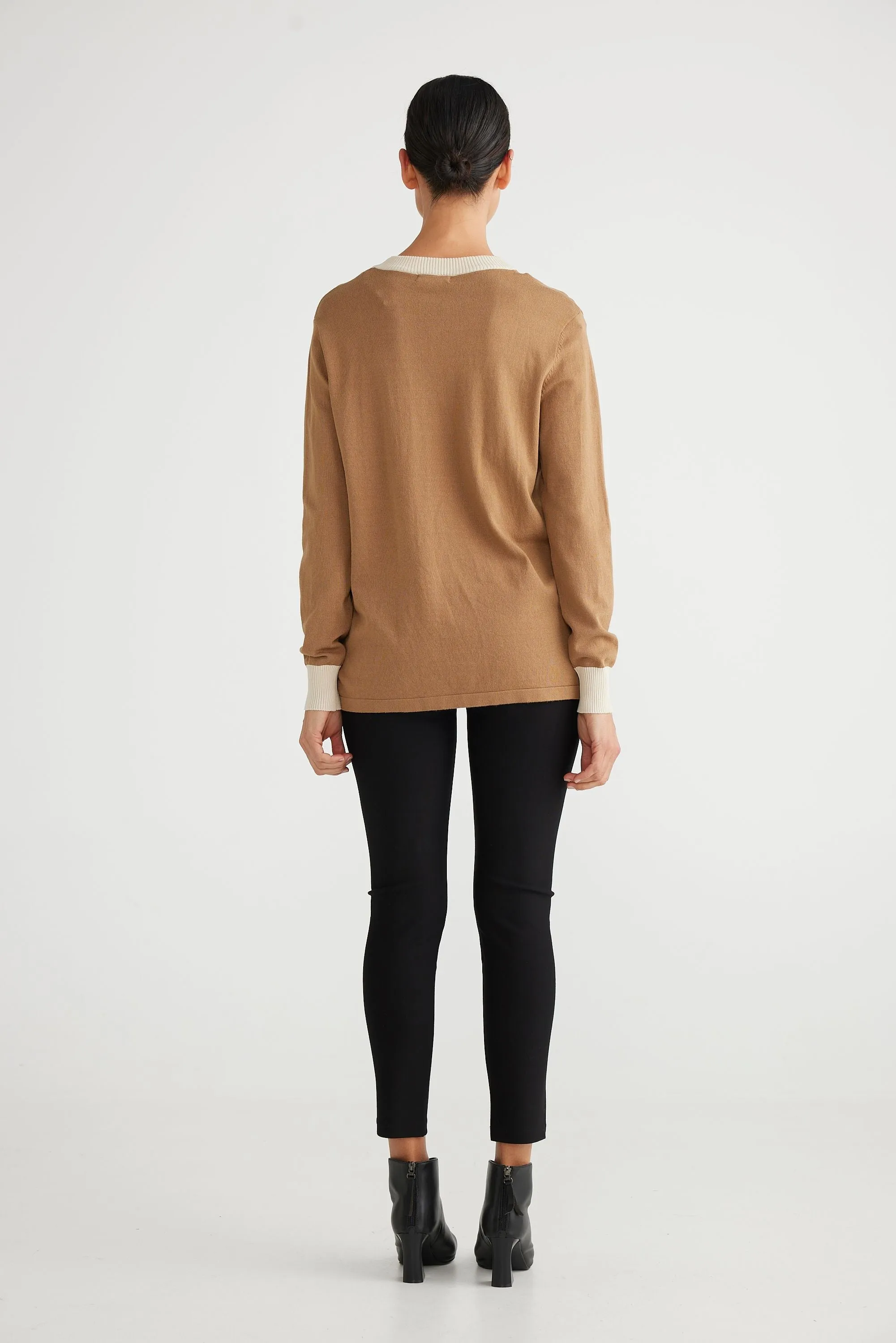 Petra Solid Knit Jumper (Bronze)