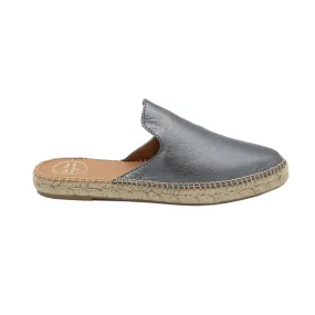 Plain Leather Mules Style Espadrille for Women - Ona-P