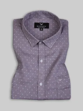 Premium Lavender Dobby Cotton Checks Shirt