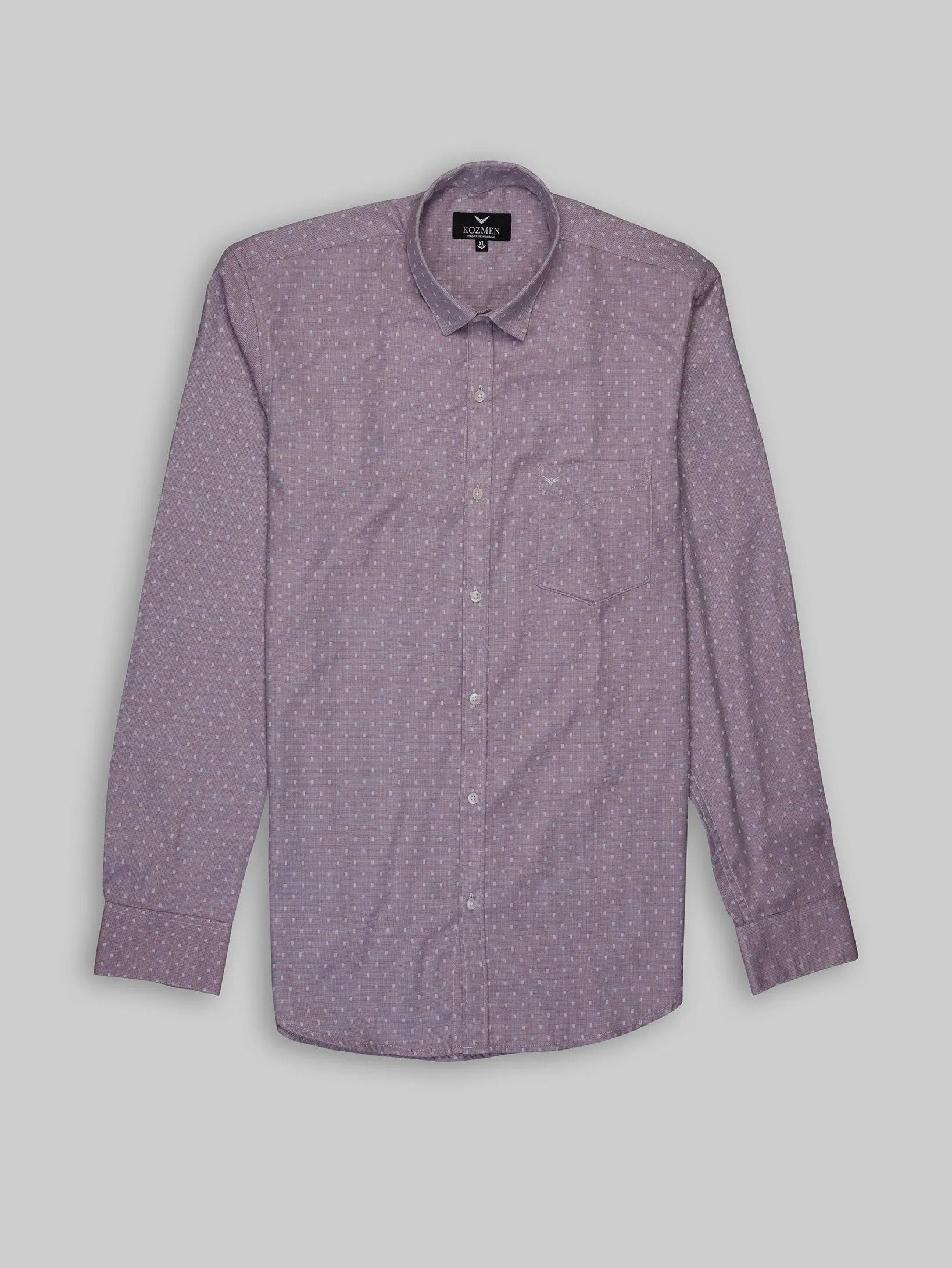 Premium Lavender Dobby Cotton Checks Shirt