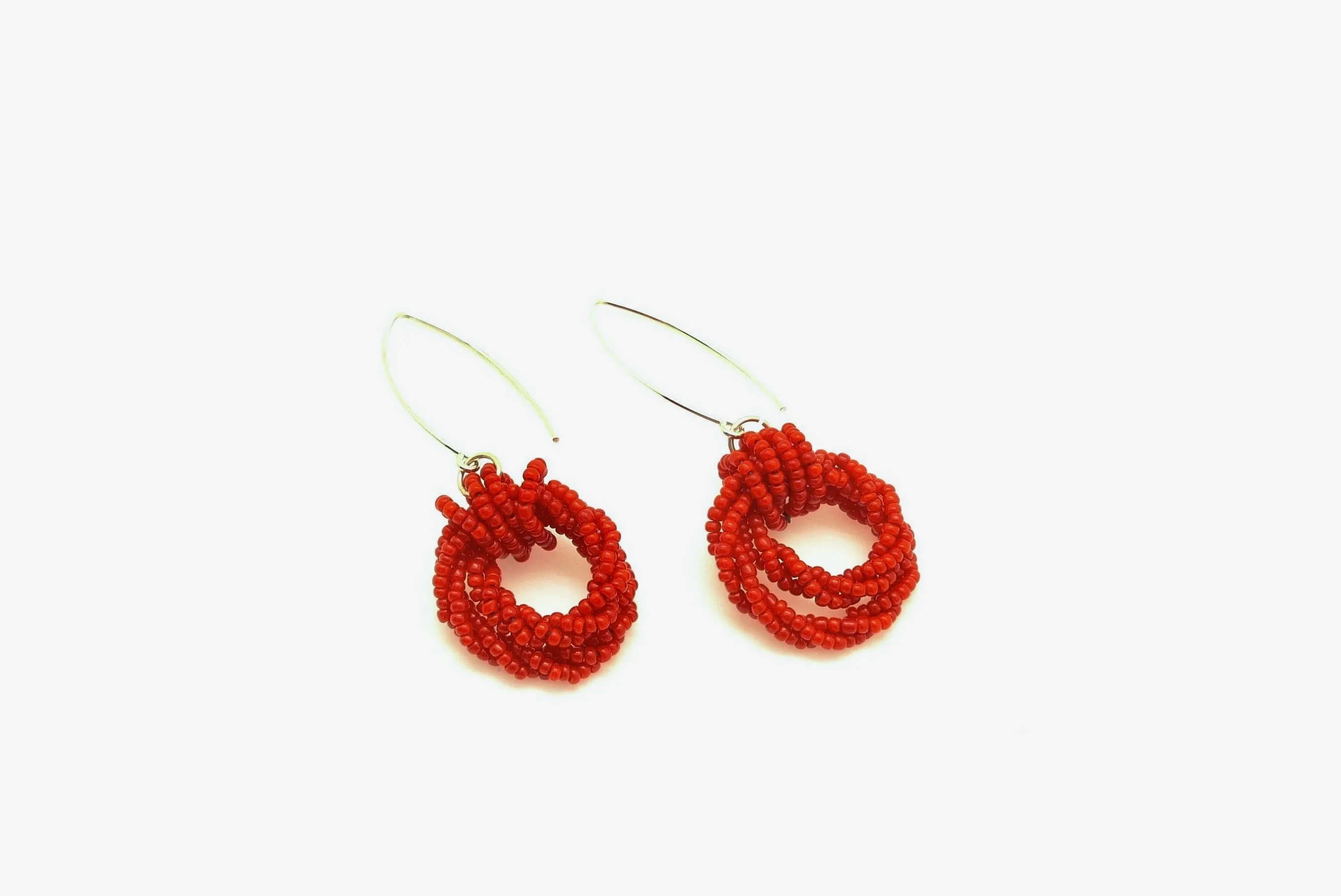 Red Tillie Drop Earrings