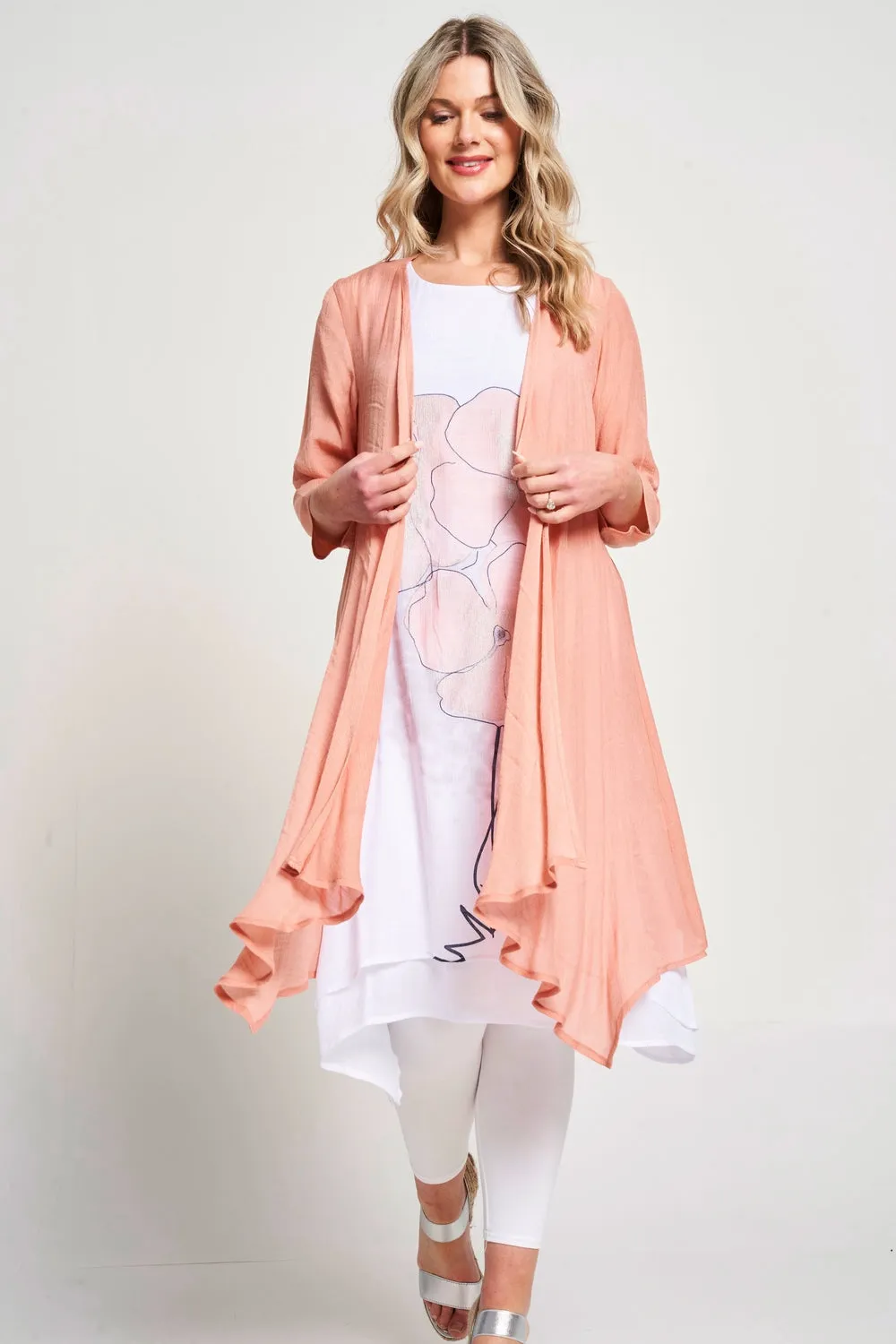 Saloos 2 in 1 Floaty Jacket & Sleeveless Dress Set