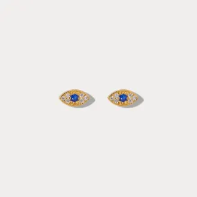 Sapphire Eyes Diamond Stud Earrings