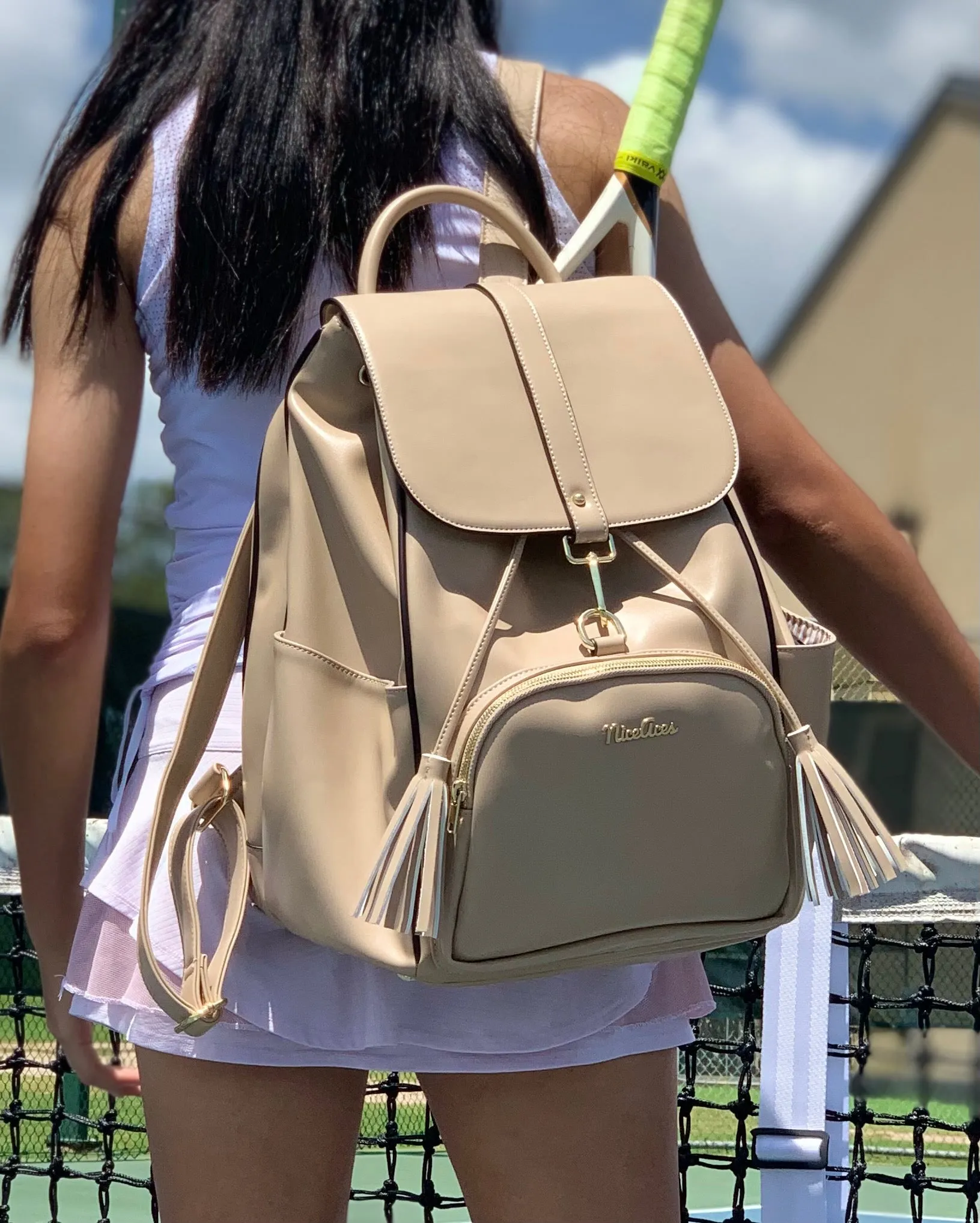 Sara Tennis And Pickleball Backpack – BEIGE