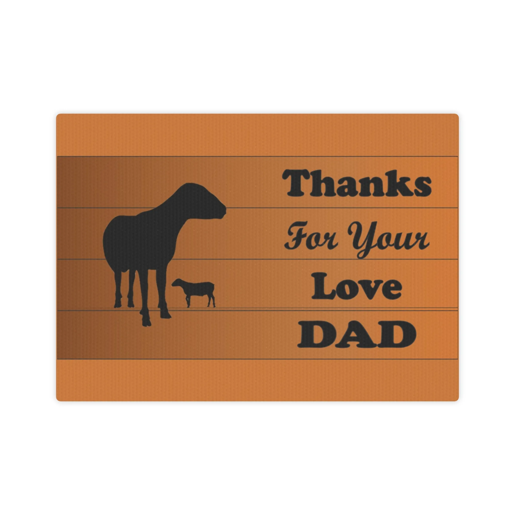 Sheep Canvas Photo Tile - Thanks For Your Love Dad