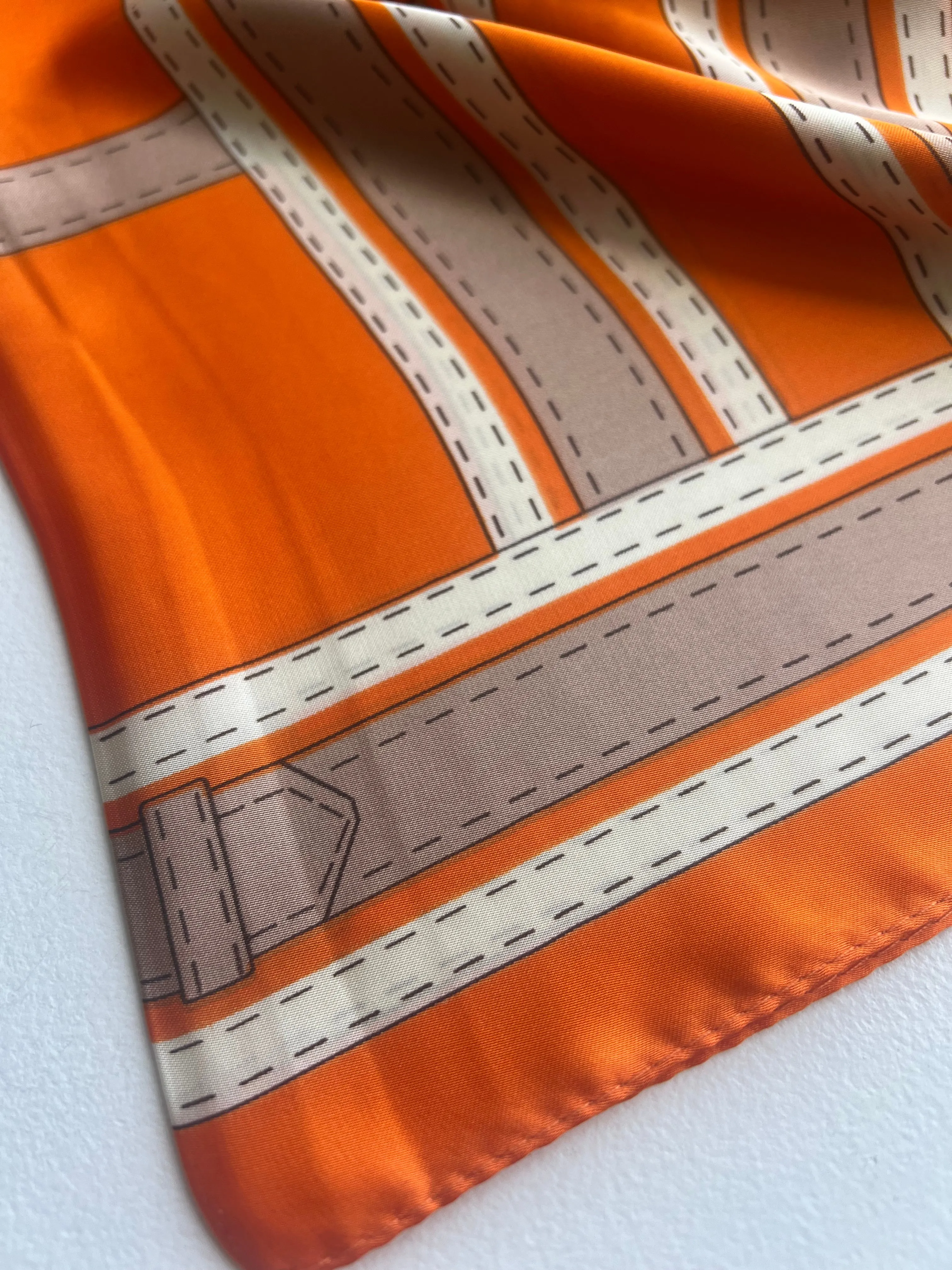 Silky Scarf | Hermes Orange