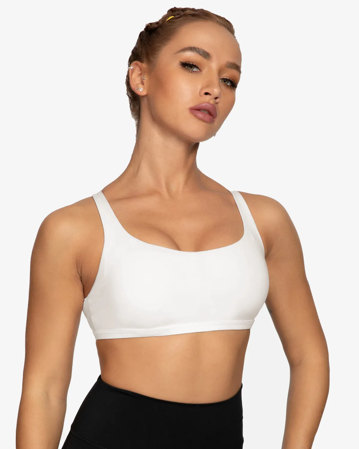 Solid ColorLight Support Sport Bra 77889