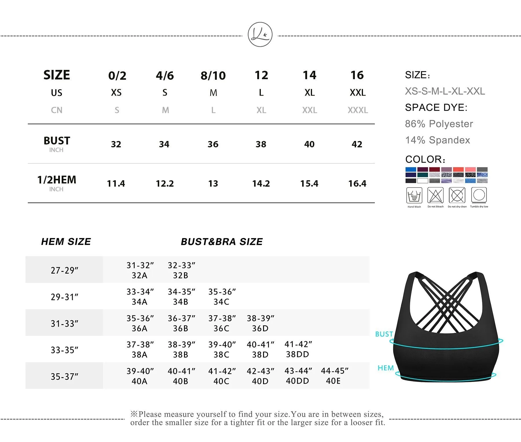 Solid ColorLight Support Sport Bra 77889