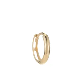 Solid Gold 11mm  Single Huggie, 14k