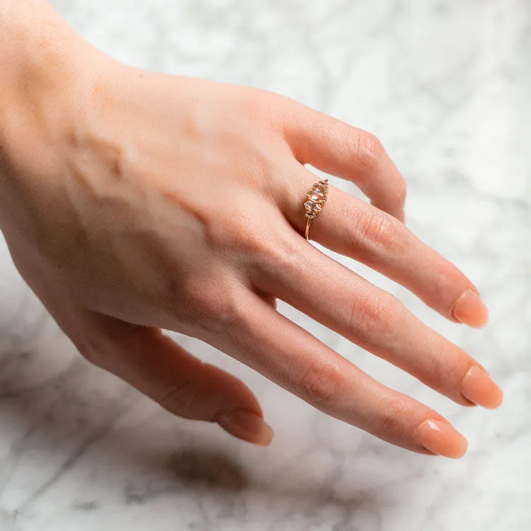 Solid Gold Essential Marquise Cluster Ring