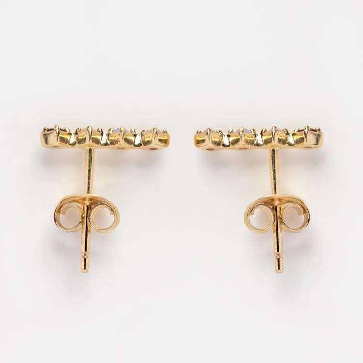 Solid Gold Grow Acrostic Earrings