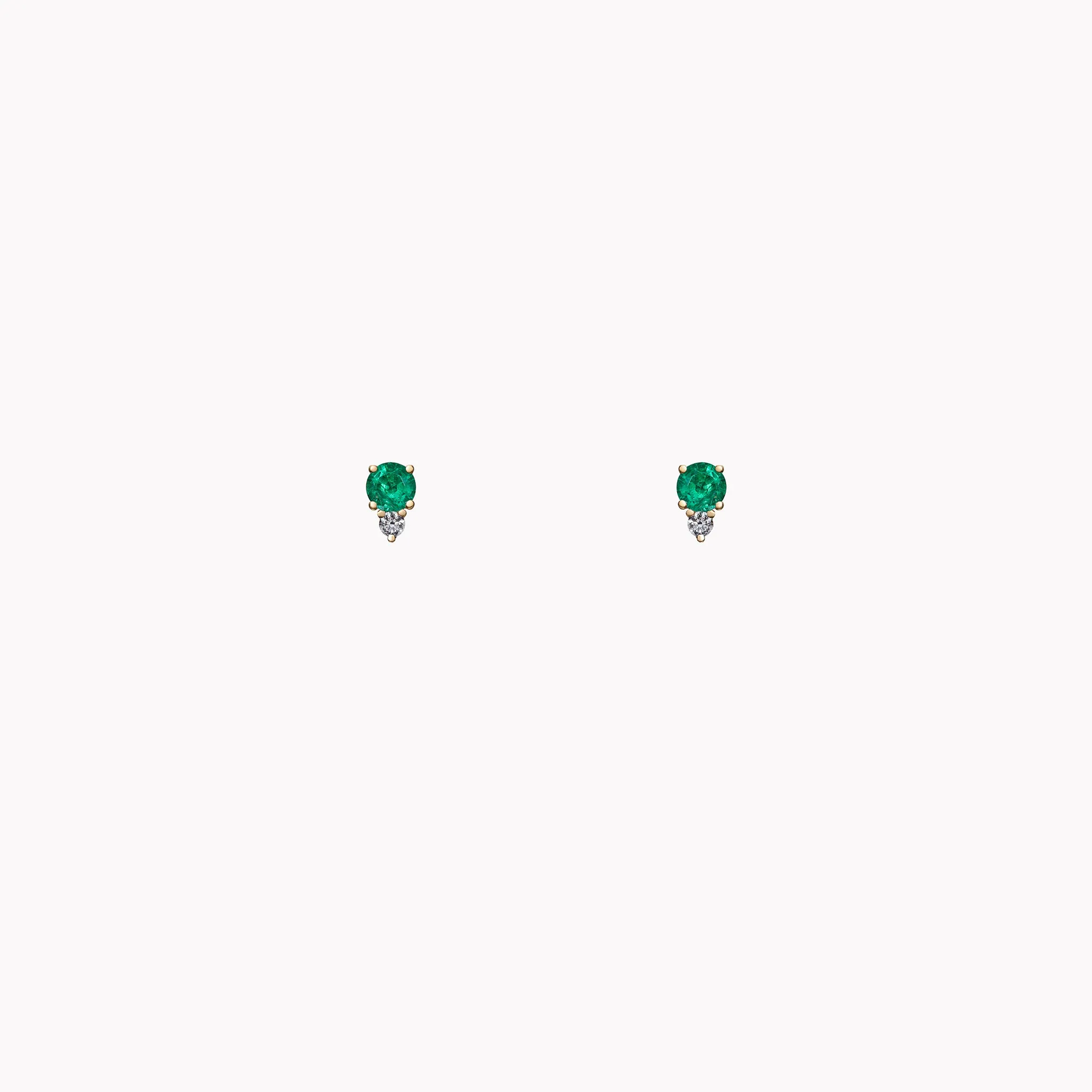 The Olivia Emerald & Diamond Studs