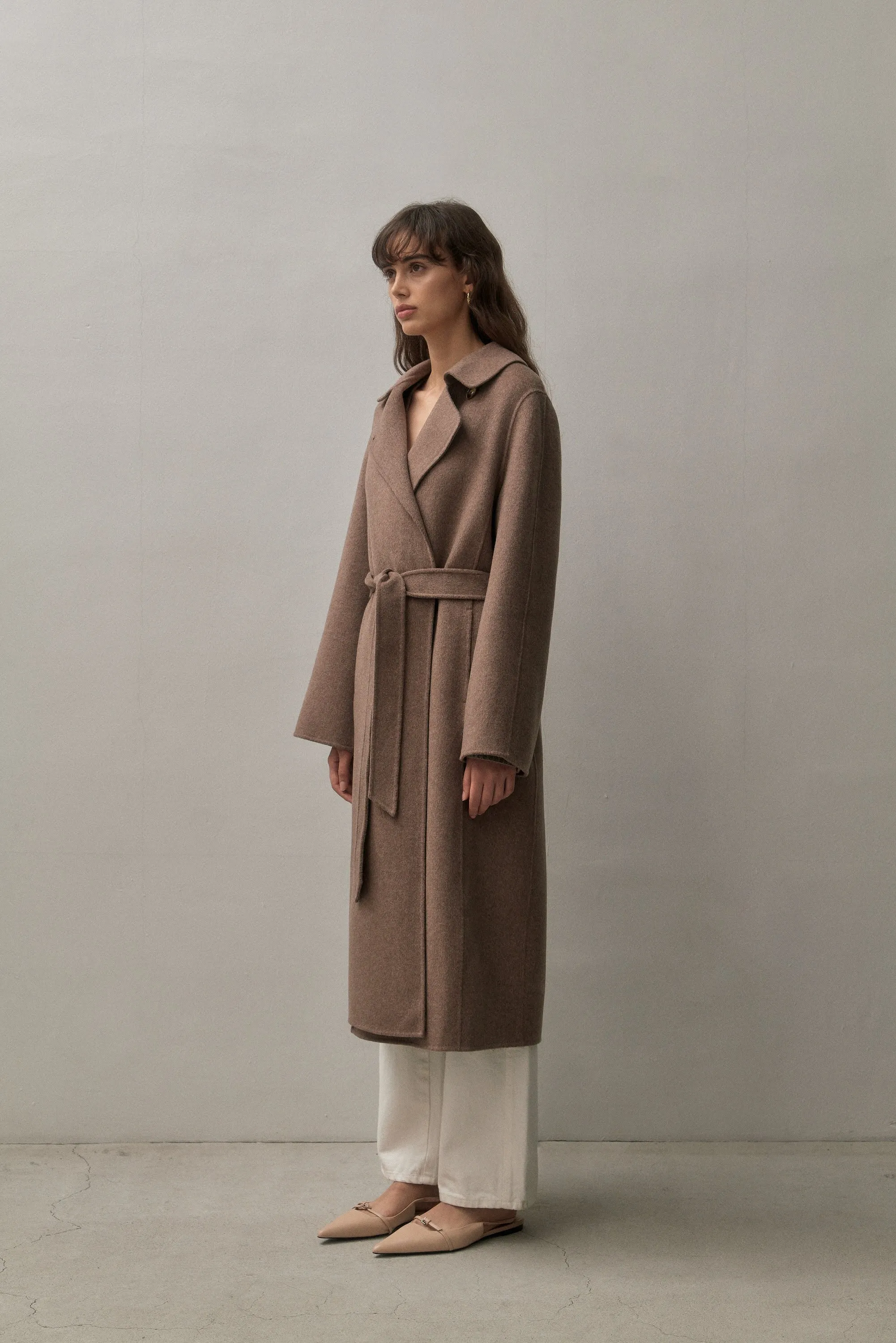 THE TAILORED COAT - CHOCOLATE MELANGE