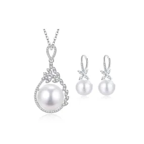 Top Grade Edison Pearl 18K Solid Gold Jewelry Set KS00004