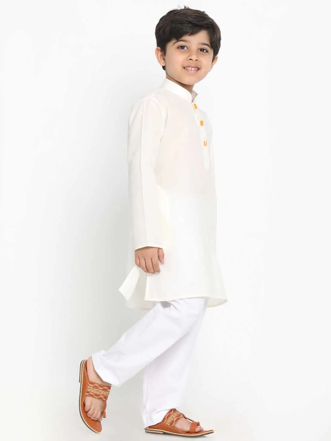 Vastramay Boy's Cotton Kurta and Pyjama Set