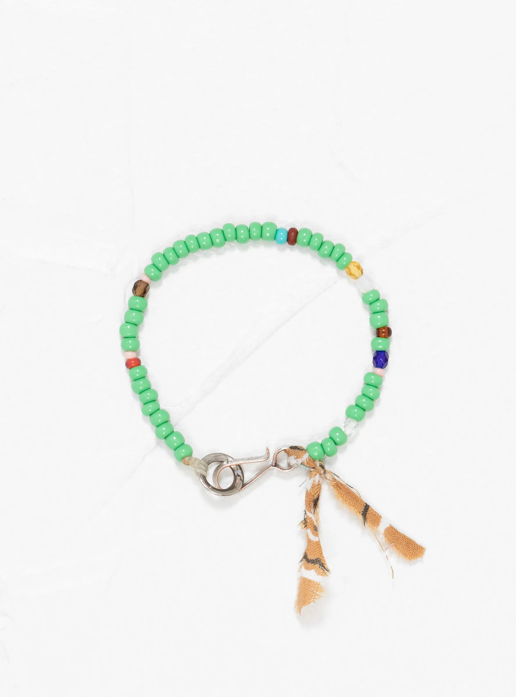 Venetian Bead & Bandana Bracelet Green