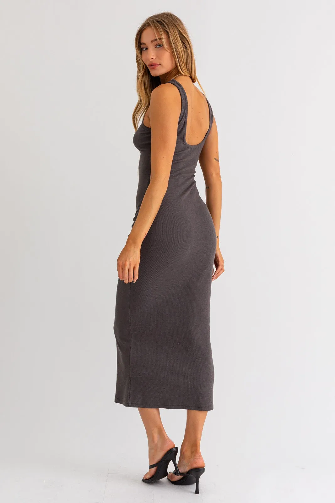 Victoria Dress - Charcoal